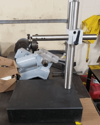 MAHR LARGE GRANITE COMPARATOR STAND MARSTAND 821 NG (WORKING RANGE 0-430 MM, TABLE 400X300MM) - MISCELLANEOUS