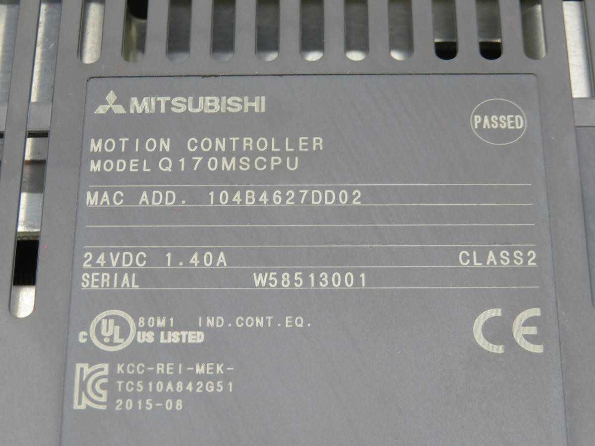 MITSUBISHI Q170MSCPU, AMPLIFIER CONTROLS, 24 VDC POWER, 32 AXIS CONTROL, 0-1 MS RESPONSE, 4 INPUT, 18 PT TERMINAL - PLC MODULES