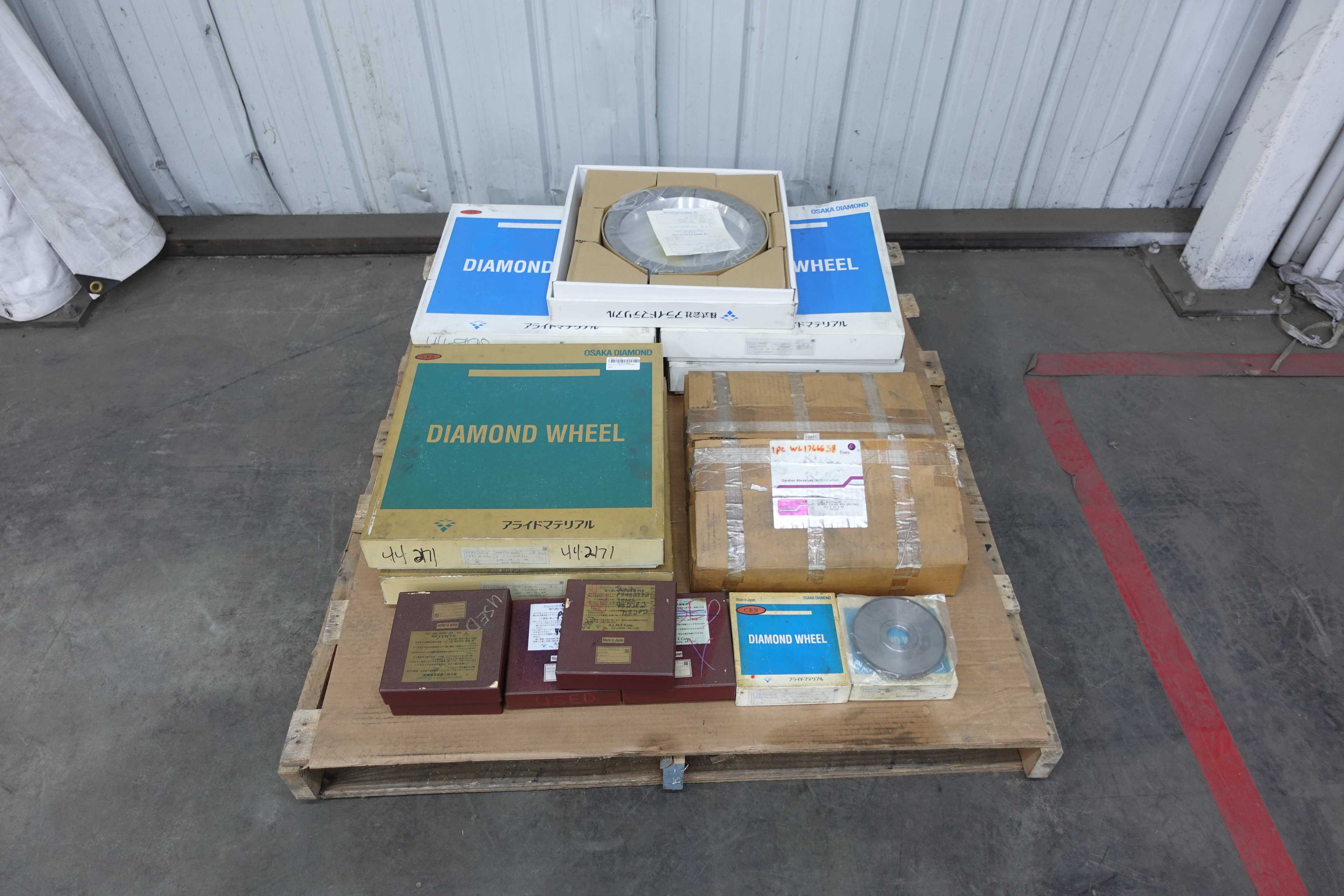 SKU 1724417 - PALLET OF ASSORTED OSAKA DIAMOND DIAMOND WHEELS - METAL CUTTING EQUIPMENT