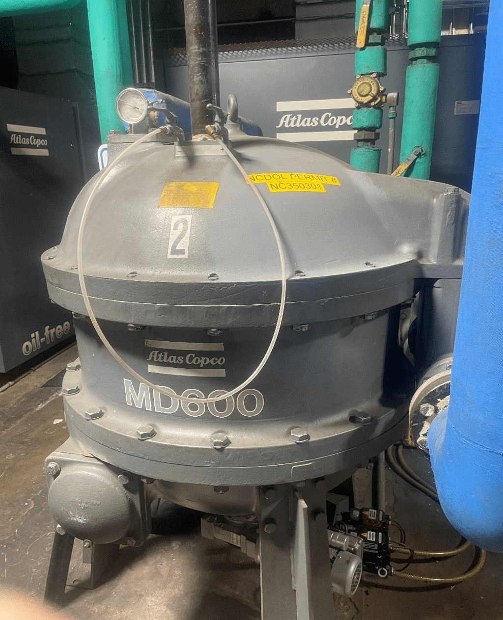 ATLAS COPCO ZR 275 STATIONARY AIR COMPRESSOR WITH DRYER - STATIONARY AIR COMPRESSOR