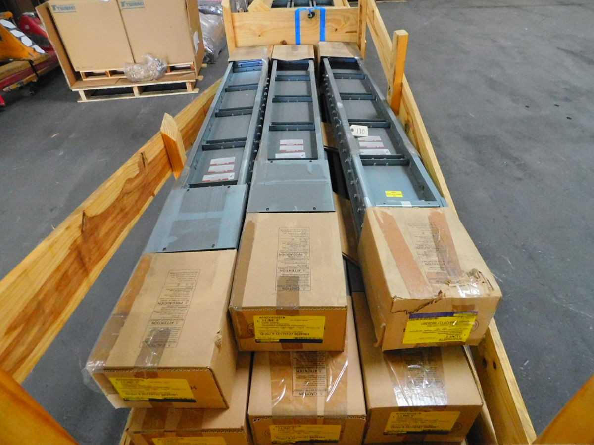 LOT OF 9 SQUARE D AFH2316G6STM I-LINE II FEEDER ALUMINUM BUSWAY 600V, 1600A, 3P3W,6FT. - BUSWAY