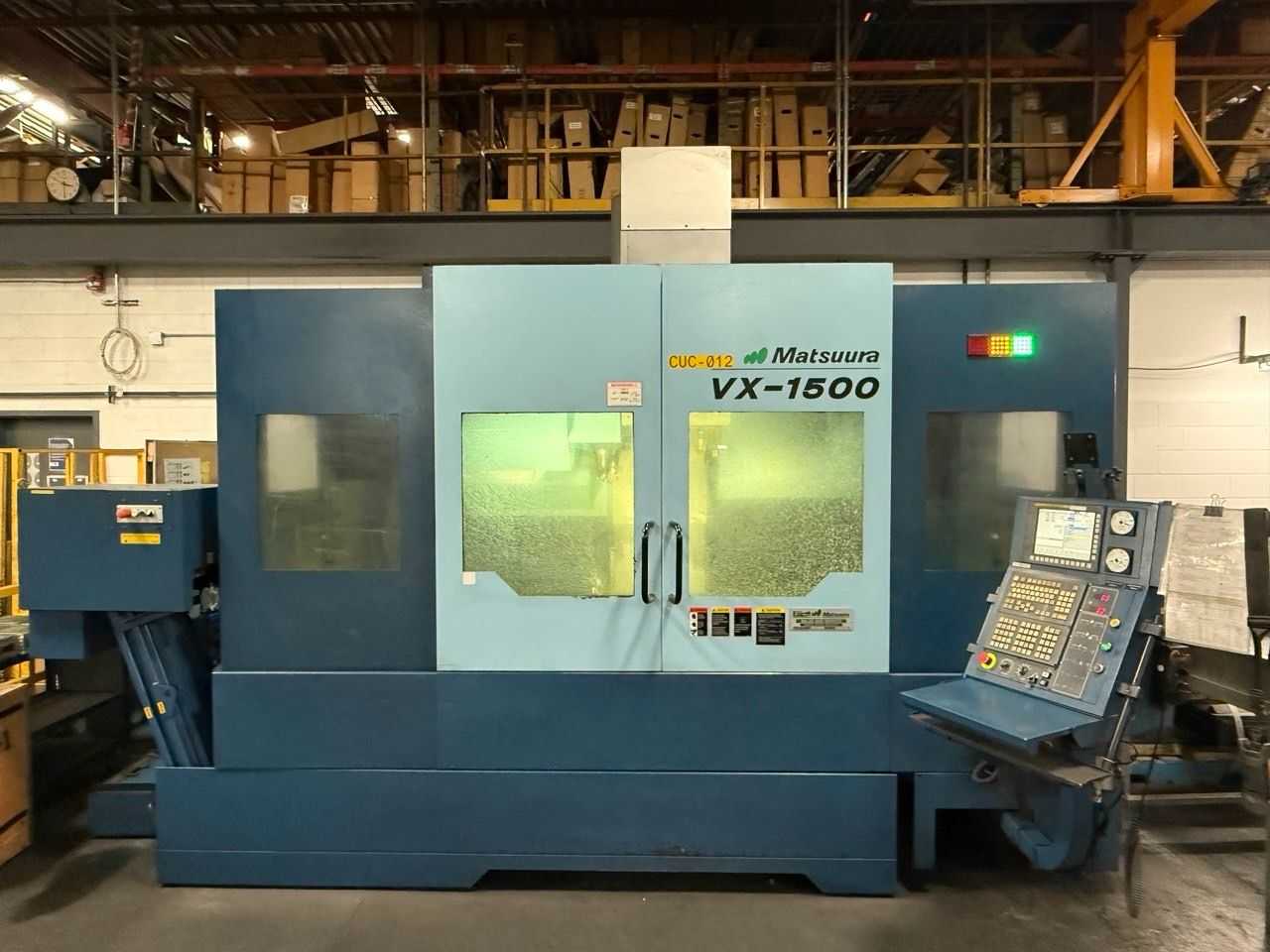 2015 MATSUURA VX-1500 VERTICAL MACHINING CENTER, CAT50, 15K RPM, 30-ATC, 60X27.5X24 - VERTICAL MACHINING CENTERS