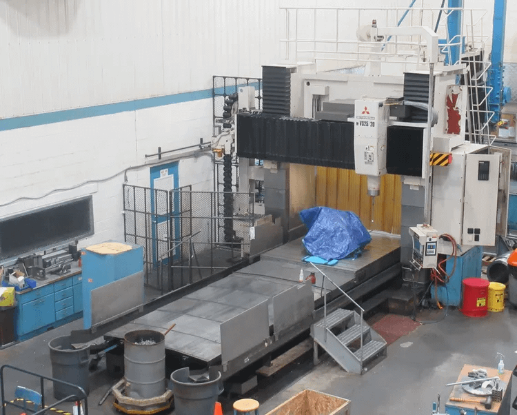 1996 MITSUBISHI M-VS25/20 BRIDGE MILL FANUC-15MB TABLE 157"X78.7" LOAD 55KLB 40-4000RPM 60ATC - VERTICAL MACHINING CENTERS
