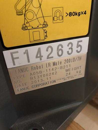 2013 FANUC LR MATE 200ID/7H CNC ROBOT, 7KG PAYLOAD, 717MM REACH, R-30IB CONTROLLER - ARTICULATED ROBOTS