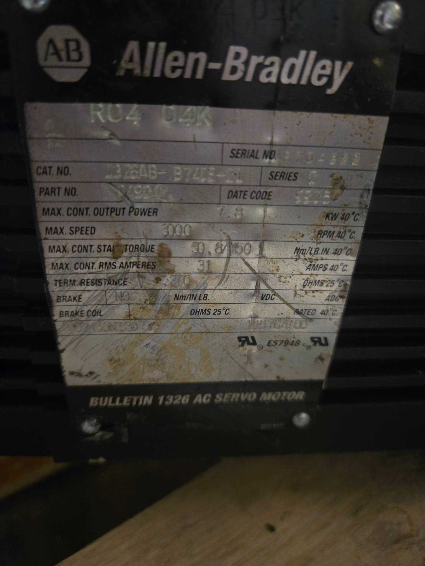 ALLEN-BRADLEY 1326AB-B740E-21 BULLETIN 1326 AC SERVO MOTOR - SERVO MOTORS