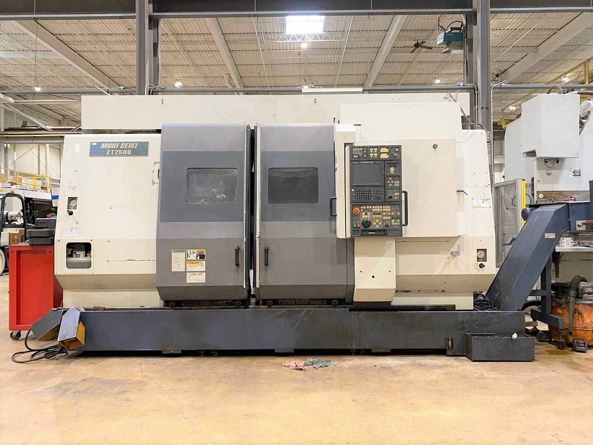 MORI SEIKI ZT-2500Y CNC TURNING CENTER, 8 AXIS, 14.9 IN TURN DIA, 2.8 IN BAR CAP, 4000 RPM SPINDLE - CNC LATHES