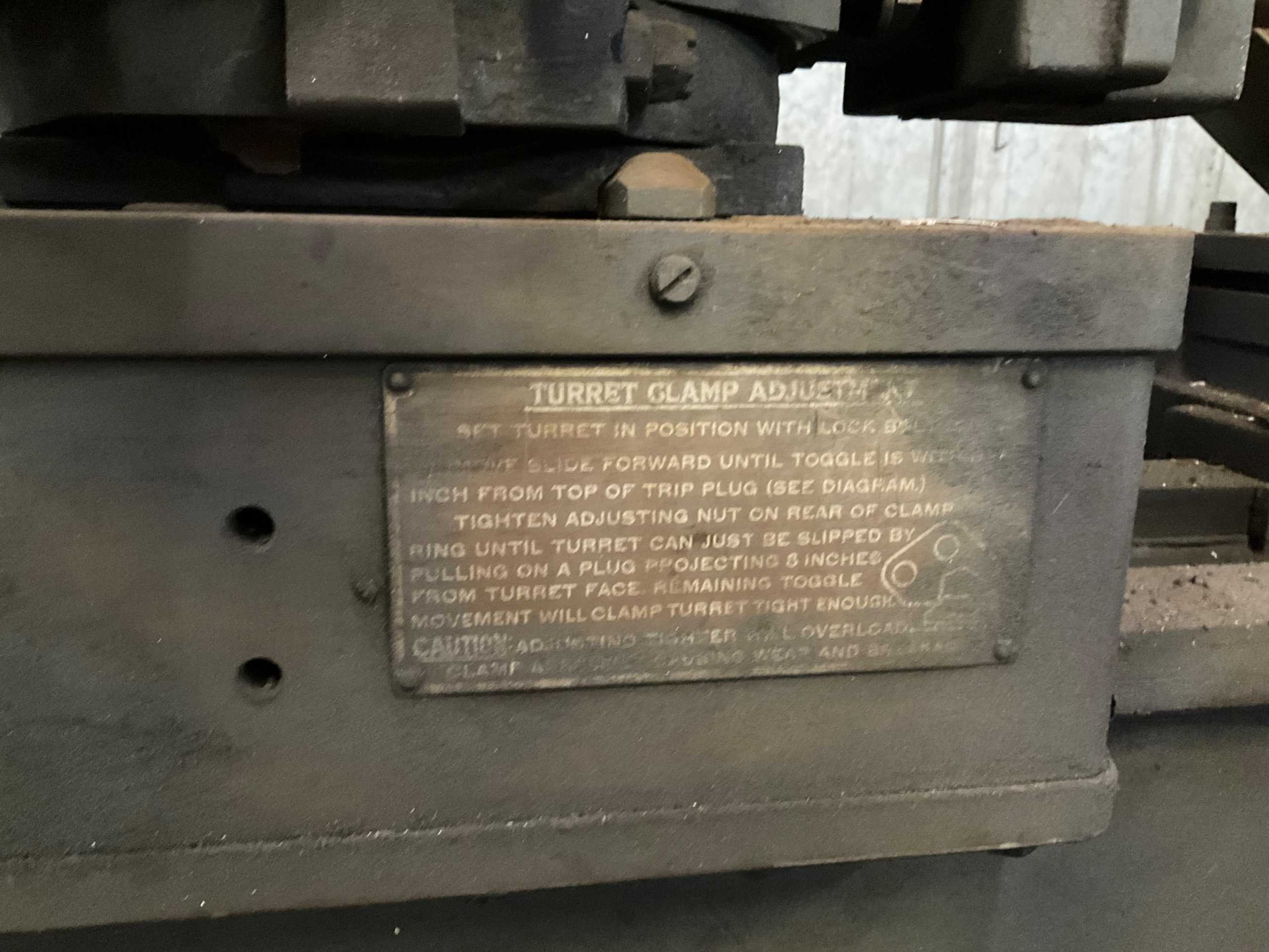 WARNER & SWASEY M-1200 TURRET LATHE - MANUAL LATHES