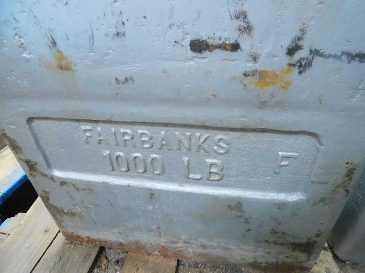 LOT OF 18 FAIRBANKS CALIBRATION WEIGHTS 1000 LB - SCALES