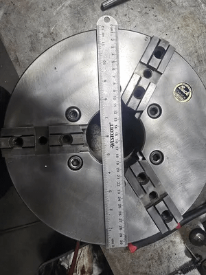 BUCK 12 INCH 3 JAW LATHE CHUCK WITH D1-6 MOUNT AND 3.25 THRU HOLE - MACHINE TOOLING