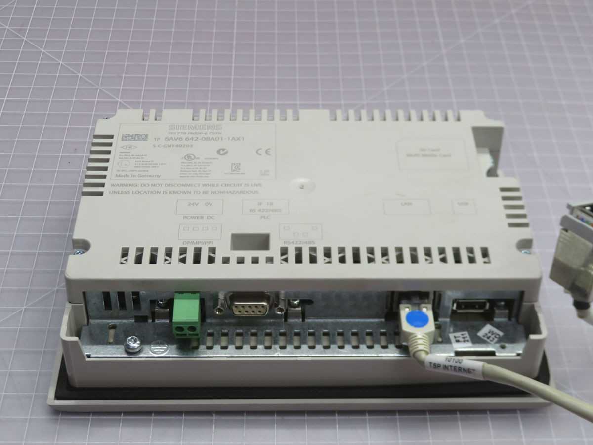 Siemens 6AV6 642-0BA01-1AX1 Operator Interface T265805 - HMIS & DISPLAYS