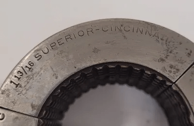 SUPERIOR CINCINNATI 1-13/16" MASTER SERRATED COLLET PAD, 1-7/8” HEIGHT - MACHINE TOOLING