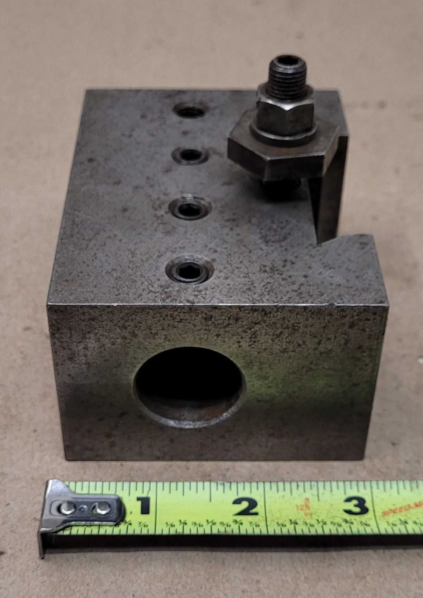 QUICK CHANGE BORING BAR TOOL POST HOLDER 1IN BORE 2H 3L 4W 2.25IN WEDGE - MACHINE TOOLING