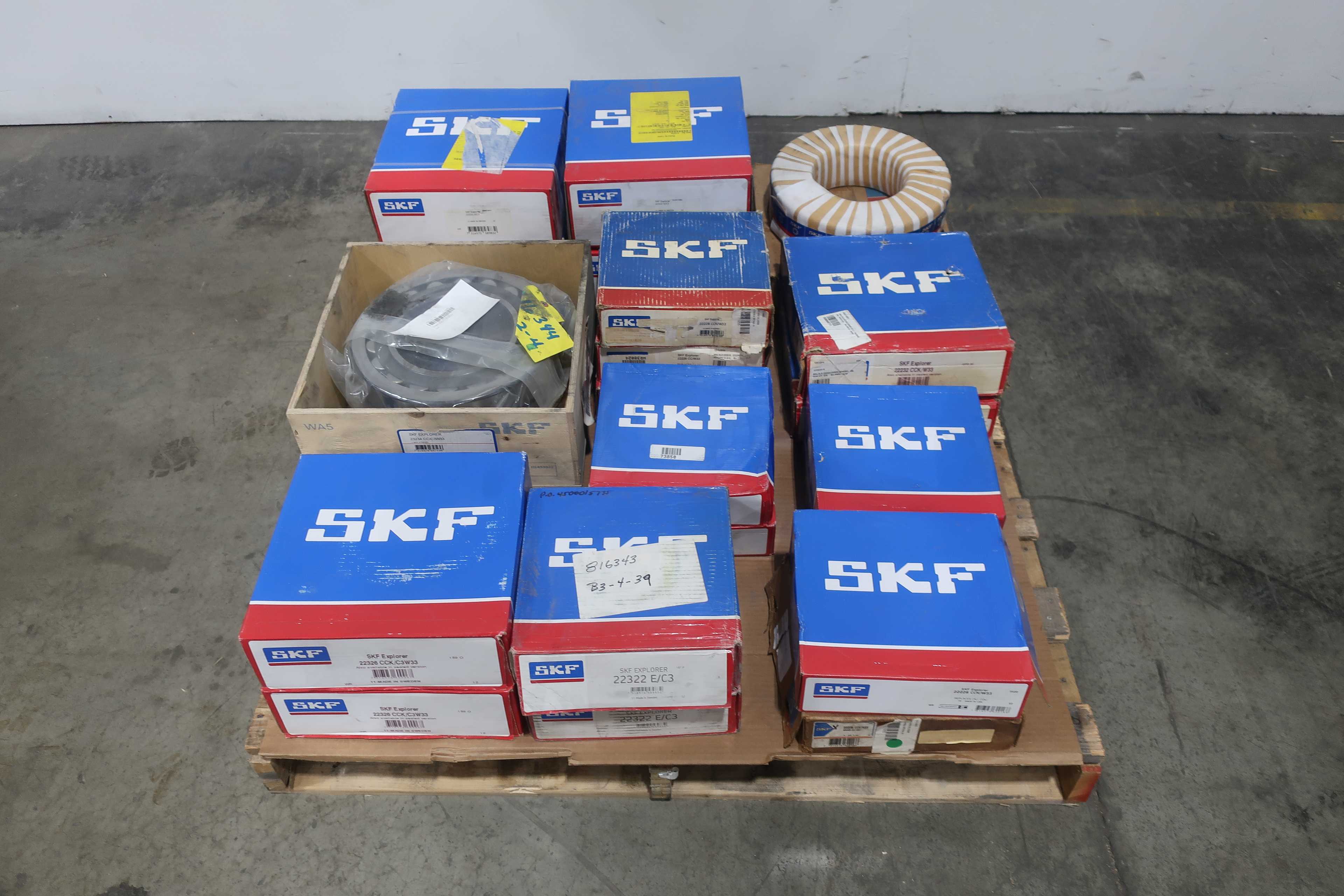 SKU 1749245 - PALLET OF ASSORTED SKF ROLLER BEARINGS - BEARINGS