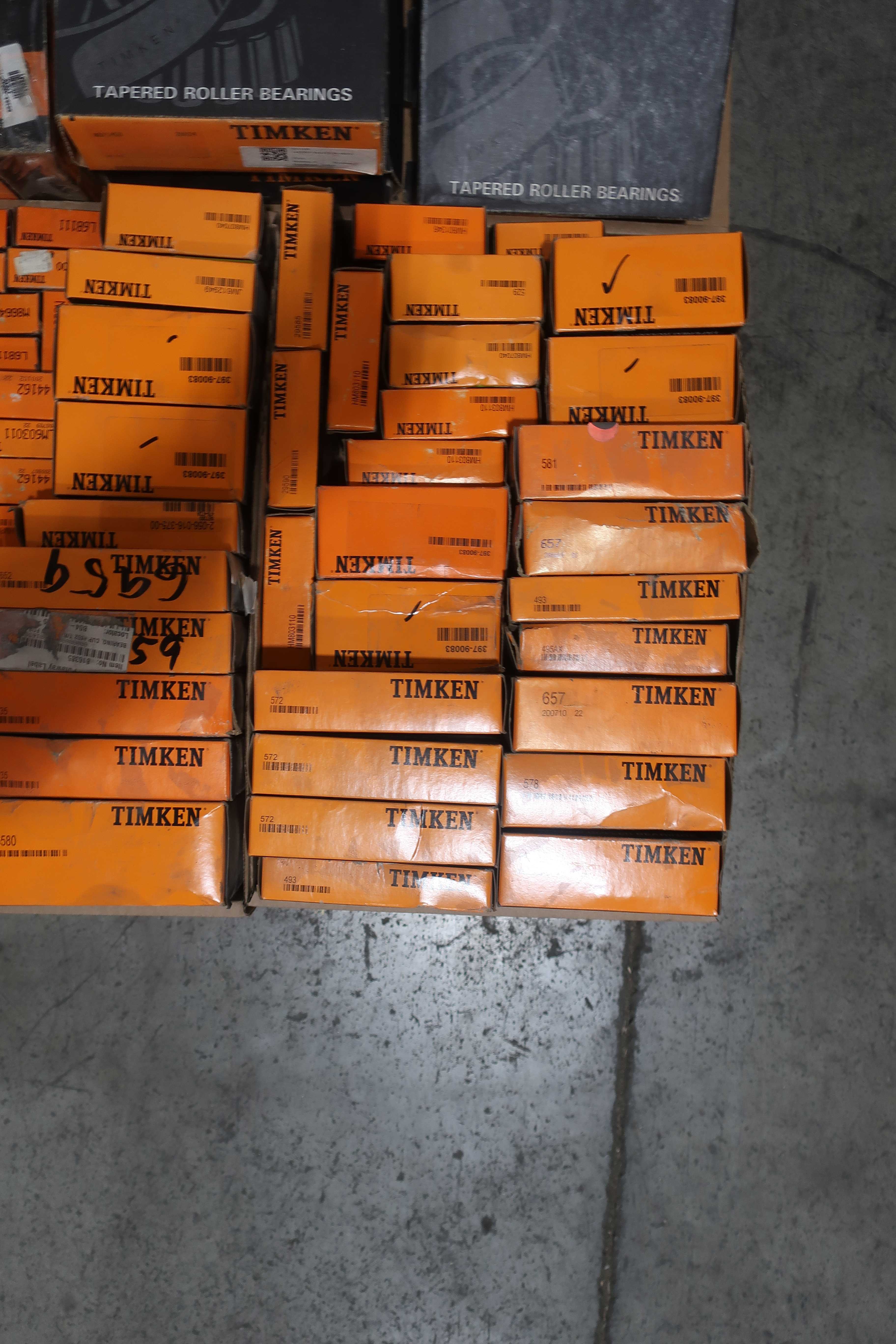 SKU 1749145 - PALLET OF ASSORTED TIMKEN TAPERED ROLLER BEARINGS - BEARINGS