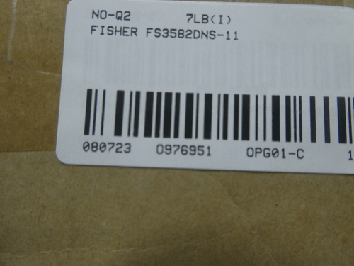 SKU 976951 - FISHER FS3582DNS-11 PNEUMATIC VALVE POSITIONER - PNEUMATIC VALVE POSITIONER