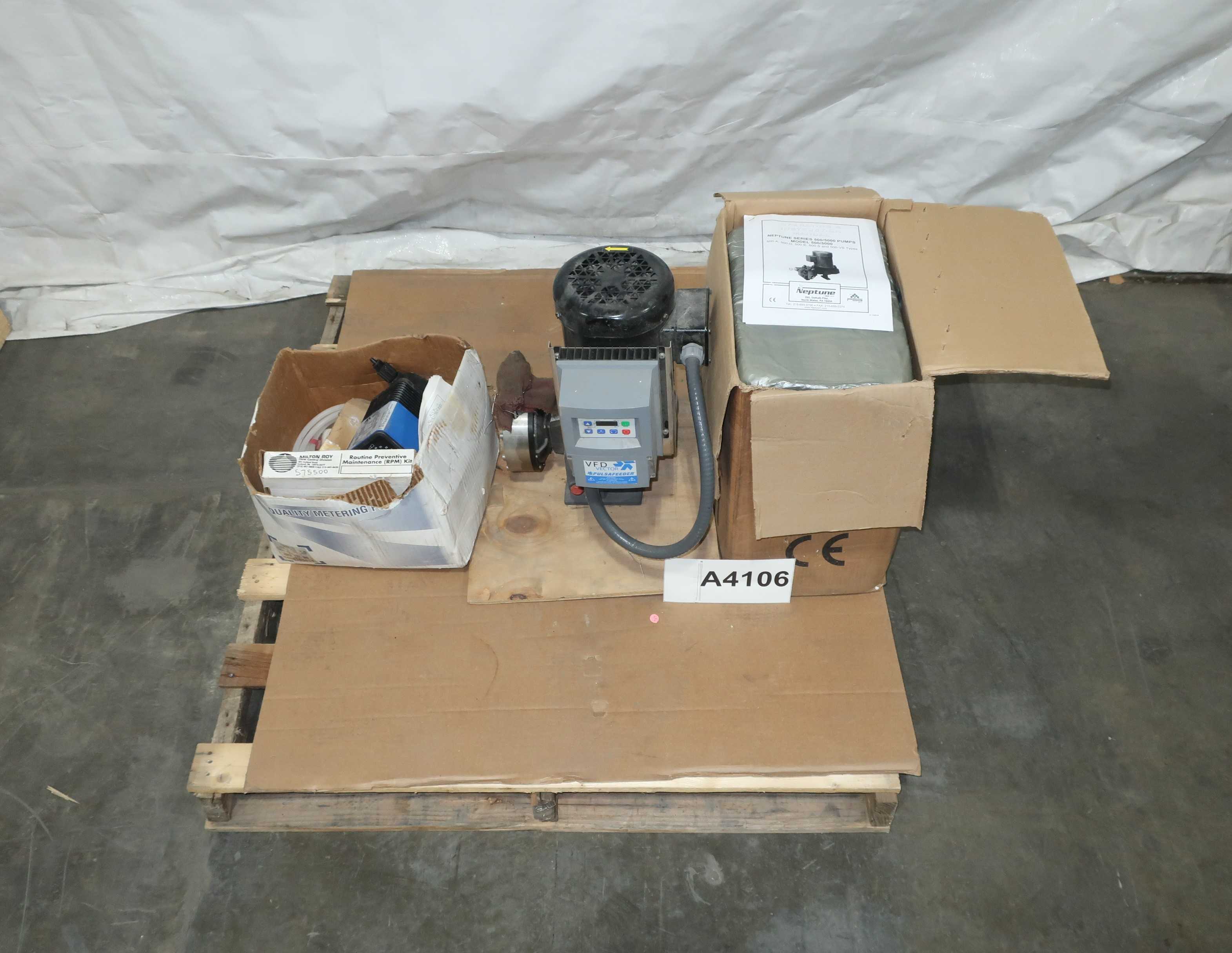 LOT OF 3 METERING PUMPS, MILTON ROY, VECTOR, NEPTUNE - PUMPS