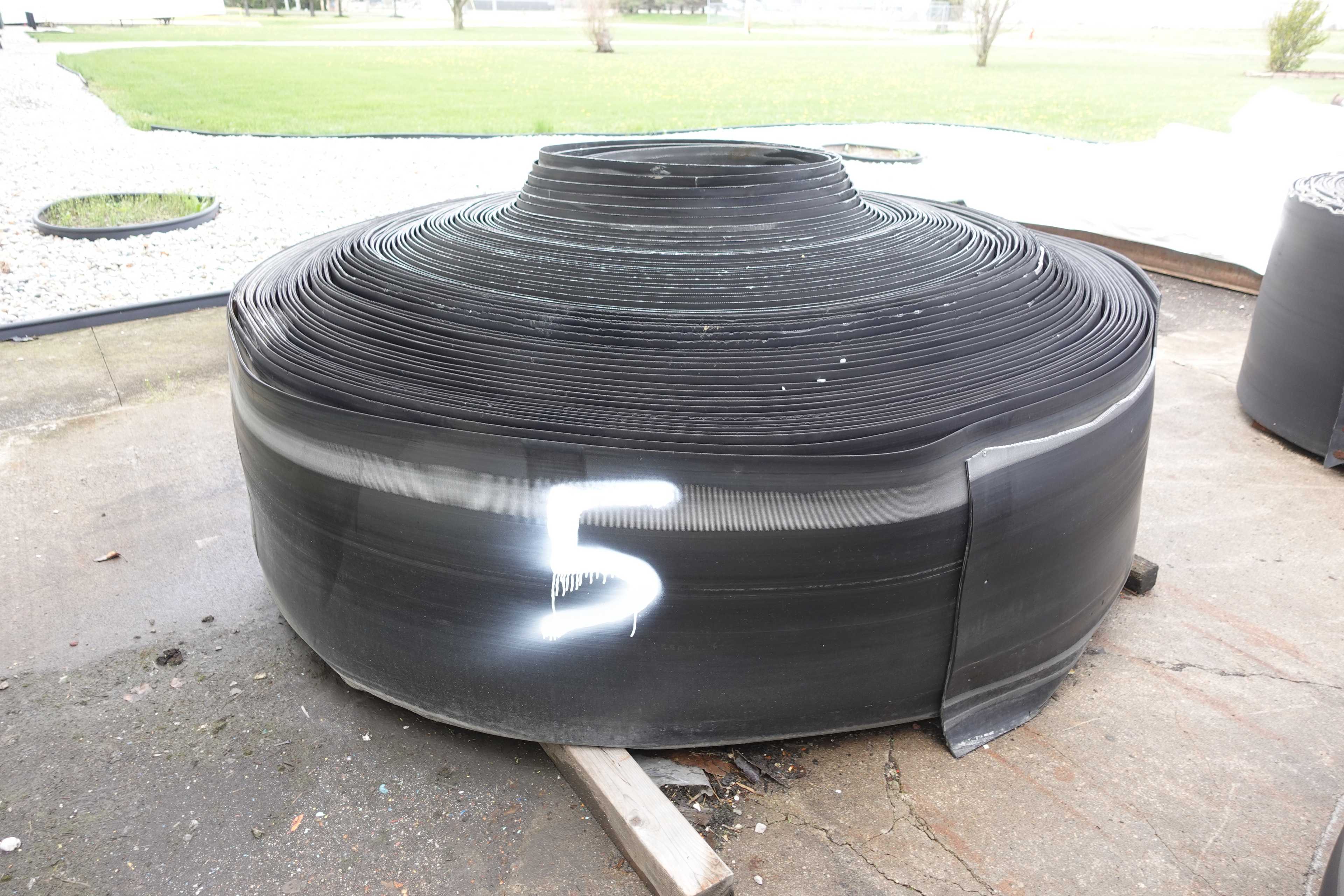SKU 1761326 - RUBBER CONVEYOR BELT, 3/8" THICK, 30" WIDE, USED - CONVEYOR PARTS