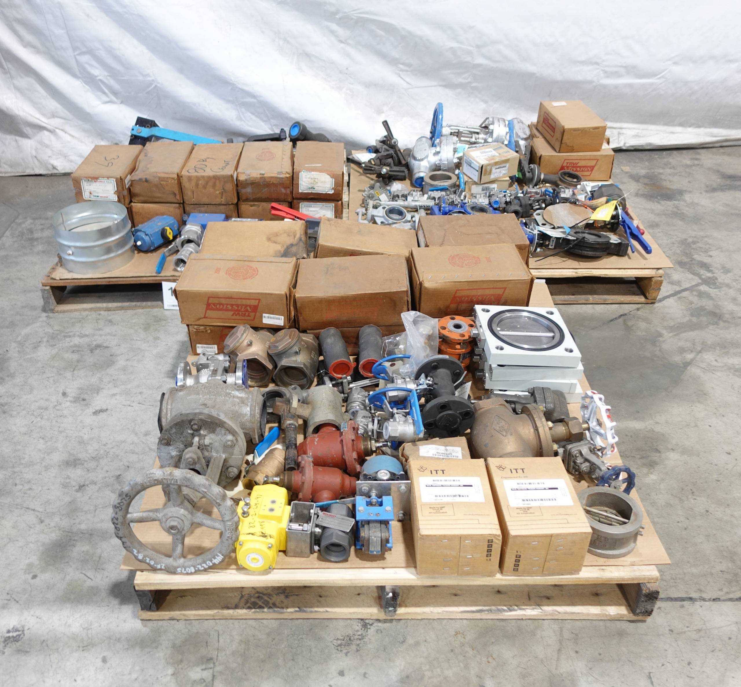 SKU 1727057 - 3 PALLETS OF ASSORTED VALVES