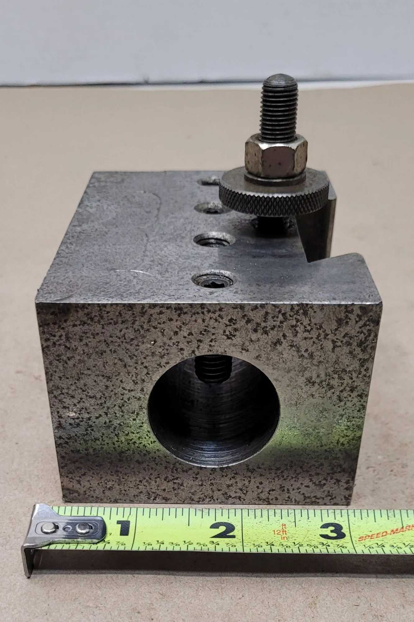 QUICK CHANGE BORING BAR HOLDER - 1.25IN BORE, 2-1/4IN WEDGE, 2.25H X 3L X 4W - MACHINE TOOLING