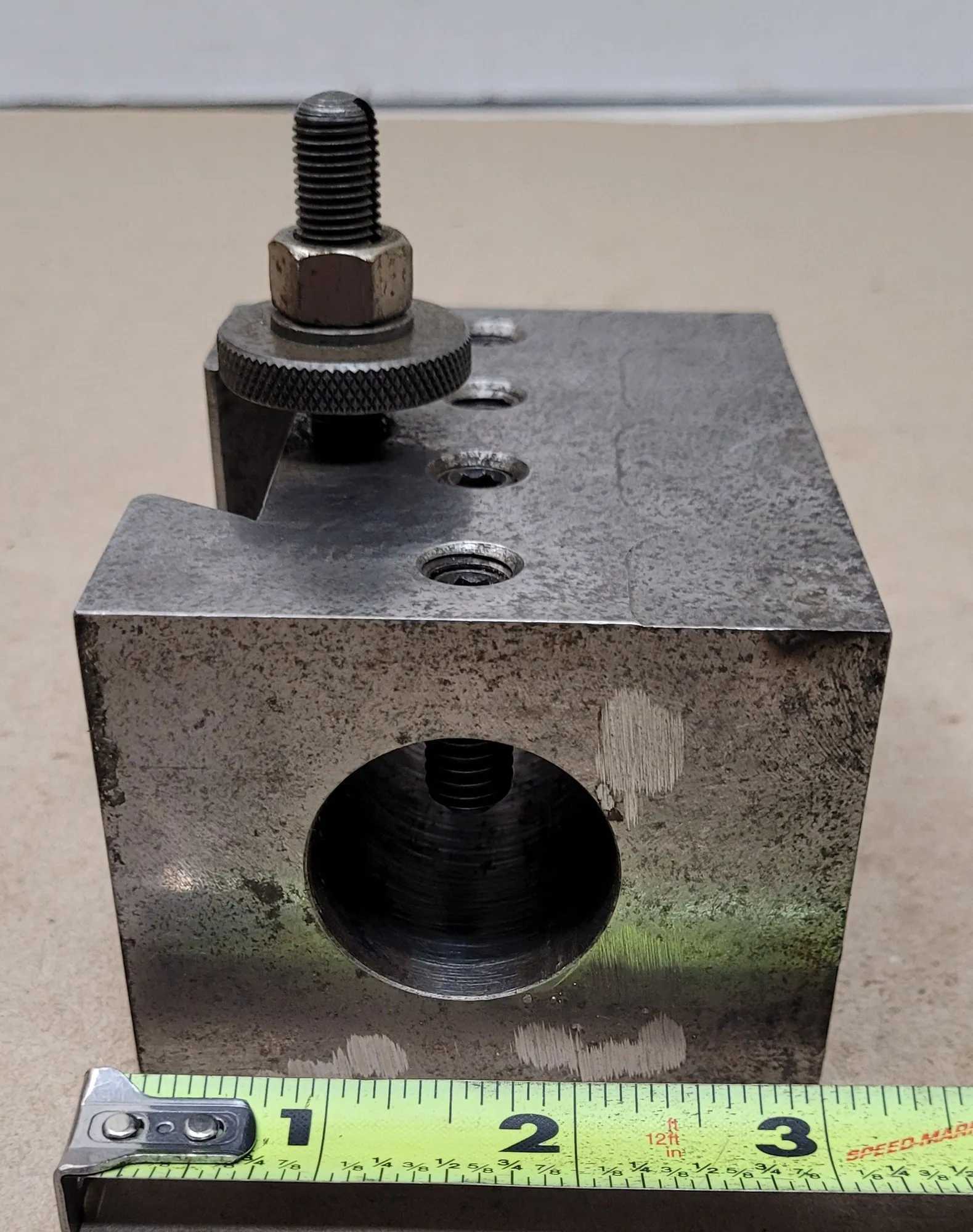 QUICK CHANGE BORING BAR HOLDER - 1.25IN BORE, 2-1/4IN WEDGE, 2.25H X 3L X 4W - MACHINE TOOLING