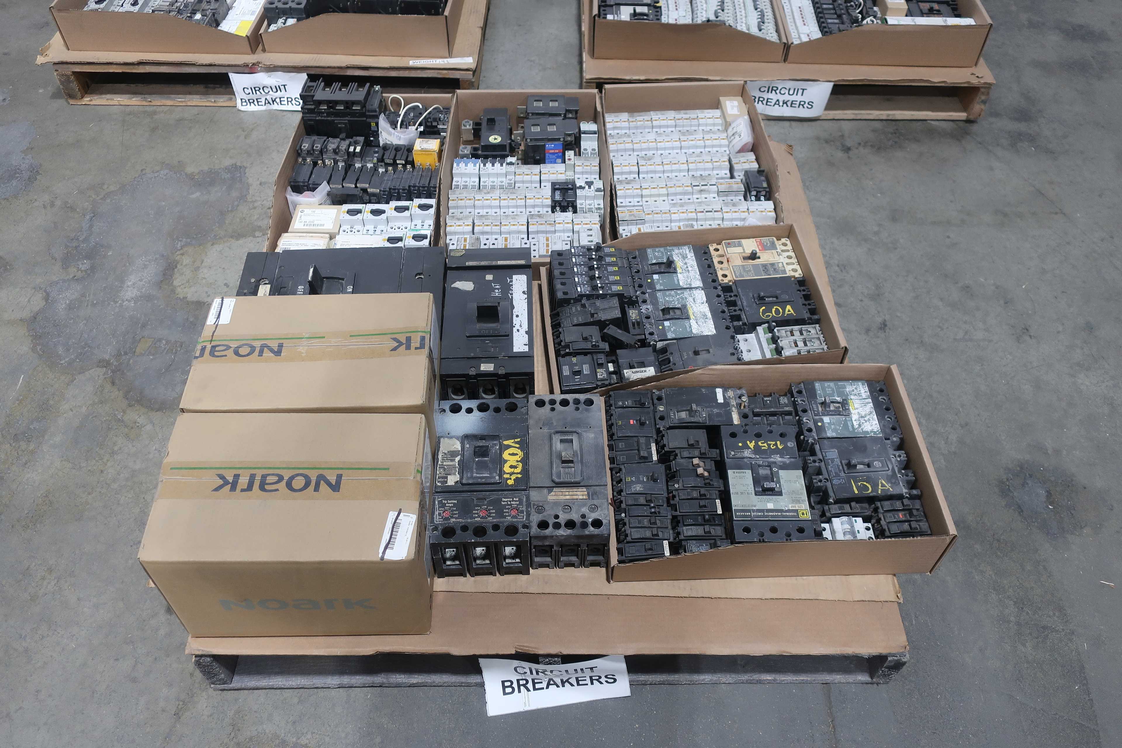 SKU 1742167 - 3 PALLETS OF ASSORTED CIRCUIT BREAKERS - CIRCUIT BREAKERS