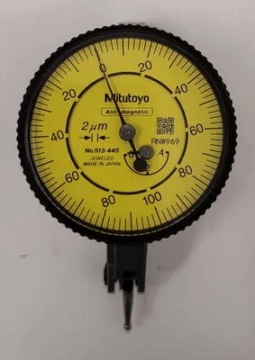 MITUTOYO NO 513-445 DIAL TEST INDICATOR, CARBIDE CONTACT POINT, 0.4MM RANGE, .002MM GRAD. - MACHINE TOOLING