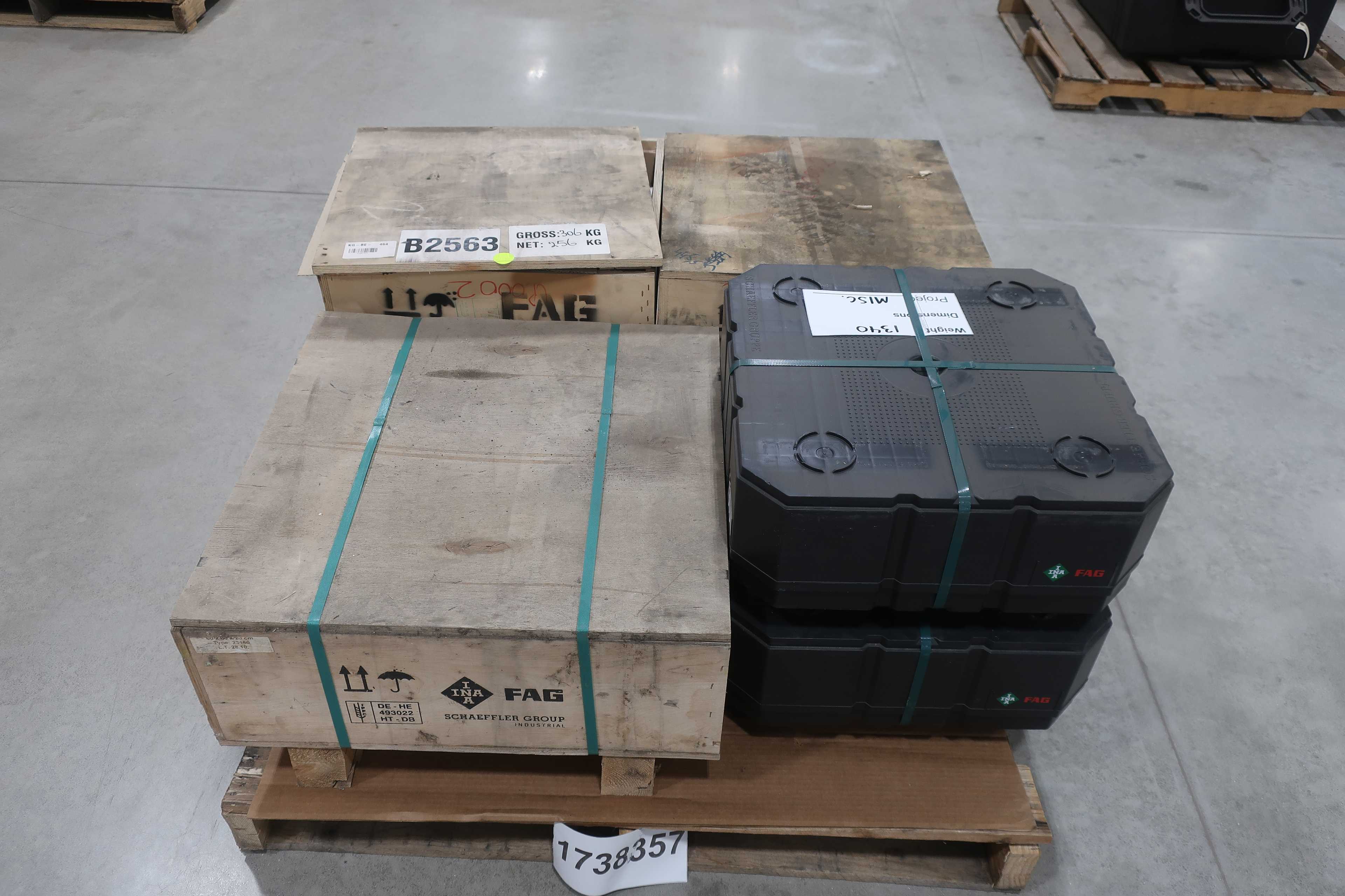 SKU 1738357 - PALLET OF ASSORTED FAG ROLLER BEARINGS