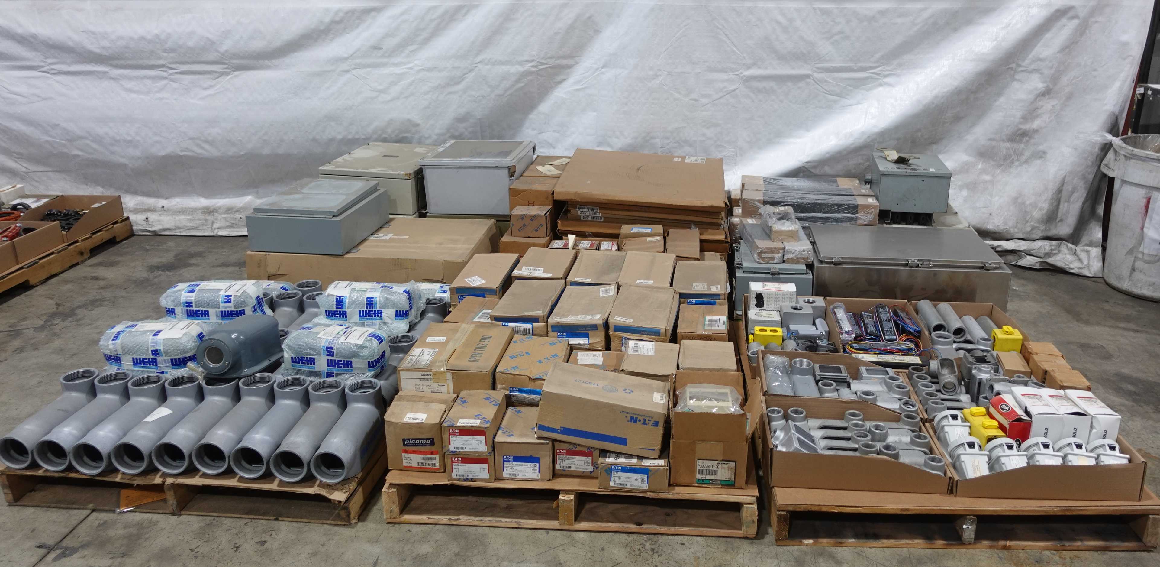 SKU 1737057 - 6 PALLETS OF ASSORTED ENCLOSURES - ELECTRICAL ENCLOSURES