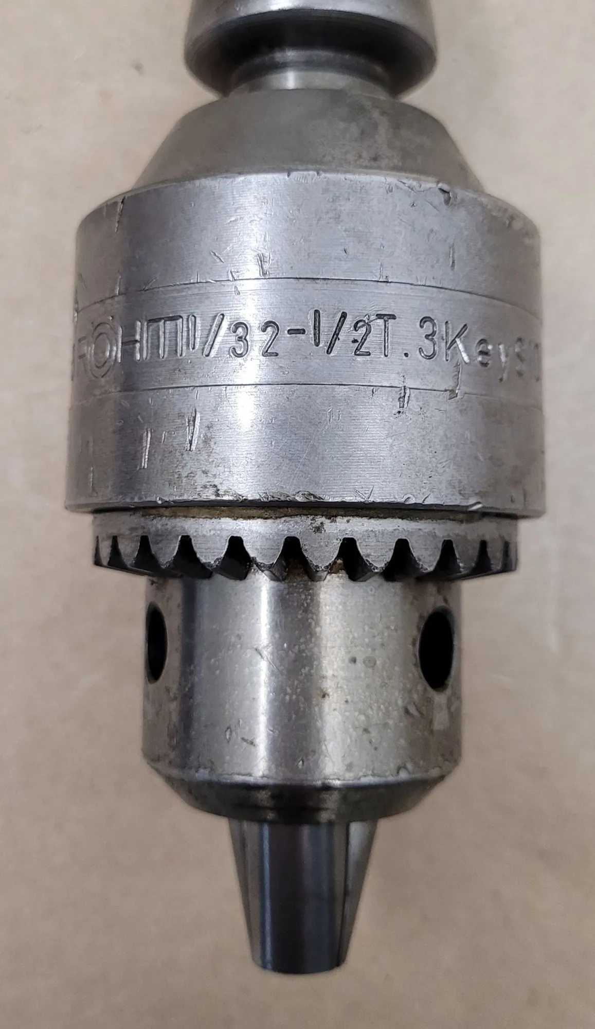 ROHM BB13-3 DRILL CHUCK, R8 ARBOR, 1/32-1/2 IN. CAPACITY, K3 KEY REQ. - MACHINE TOOLING