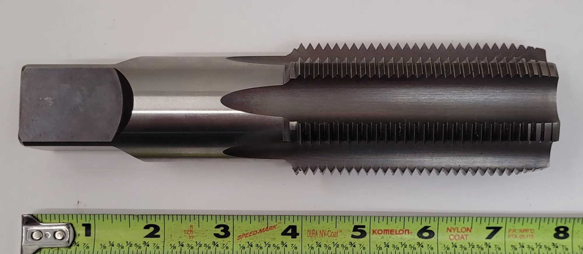 WIDELL INDUSTRIES 700382 PLUG TAP - 1 7/8IN D, 6 FLUTES, 7-1/4IN OAL, 3-5/8IN FL - MACHINE TOOLING