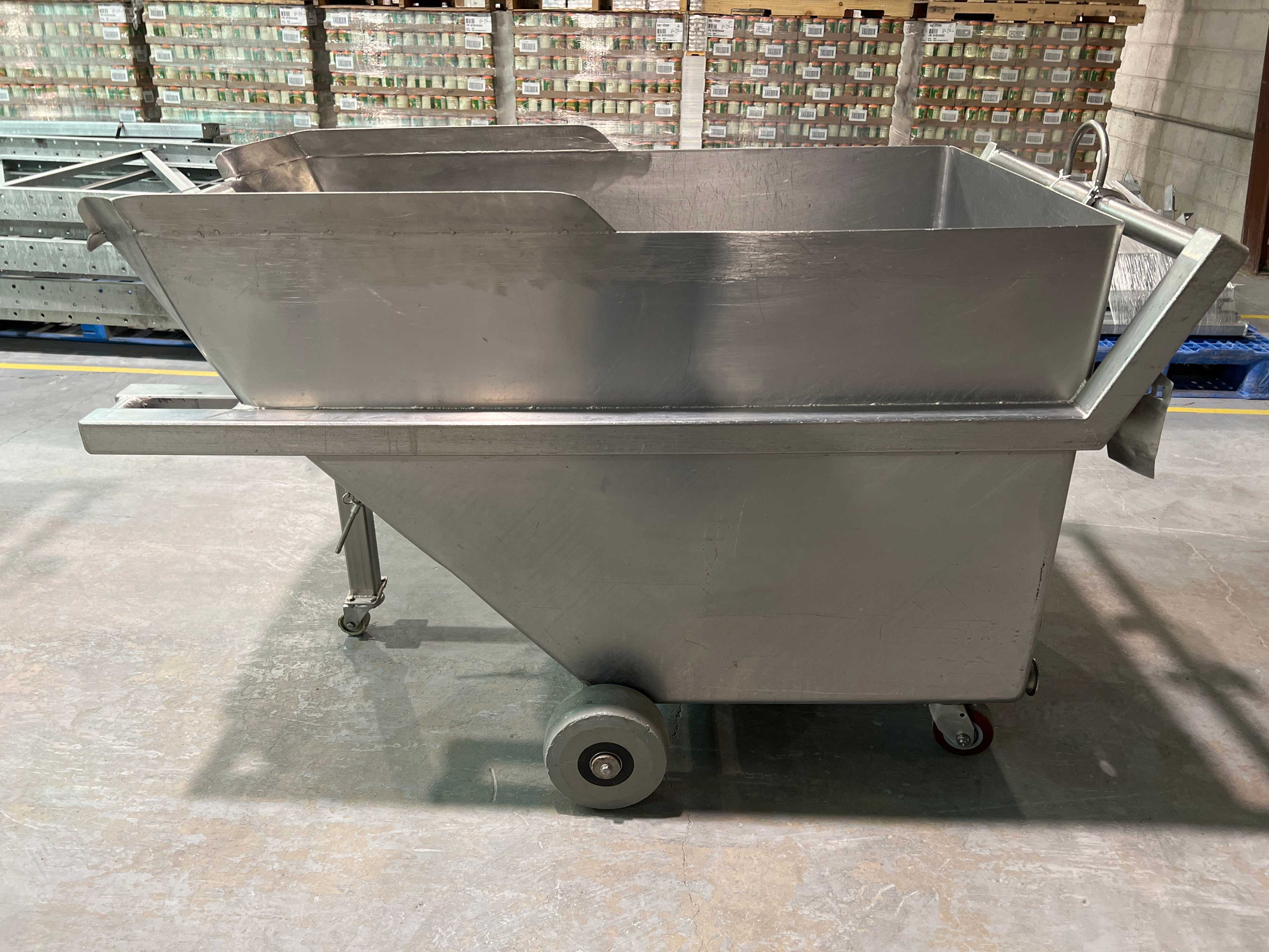 Stainless Steel Dump Cart Hopper - ROLLING CARTS