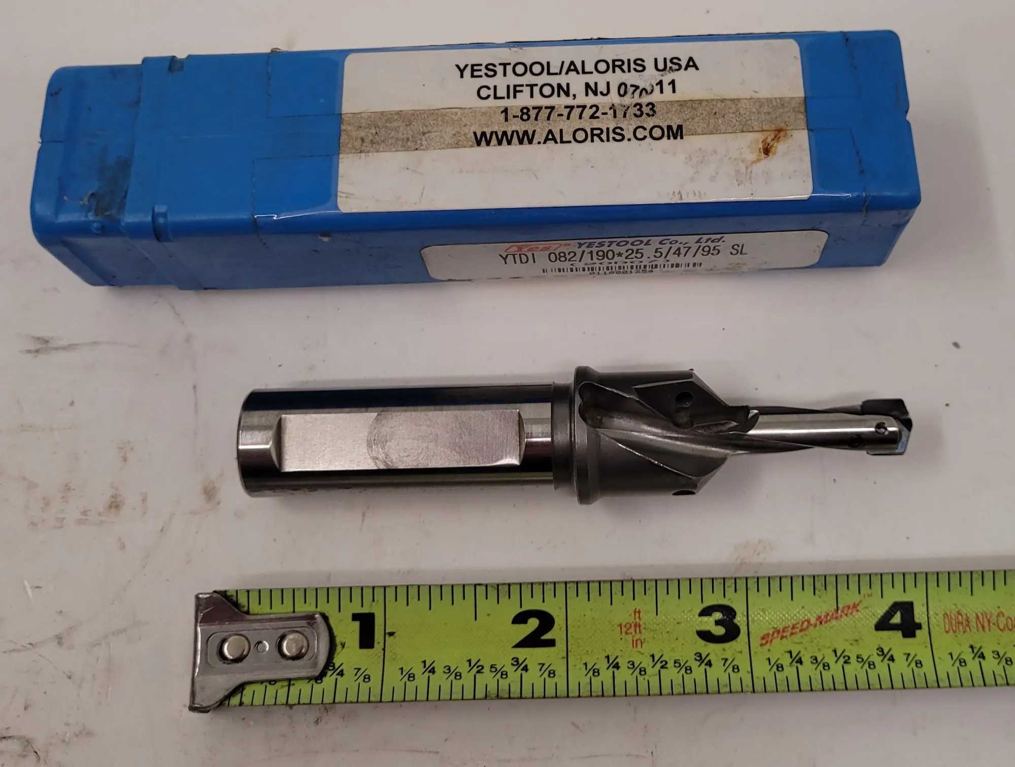 YES TOOL CO. YTDI 082/190X25.5/47/95 SL INDEXABLE DRILL - MACHINE TOOLING