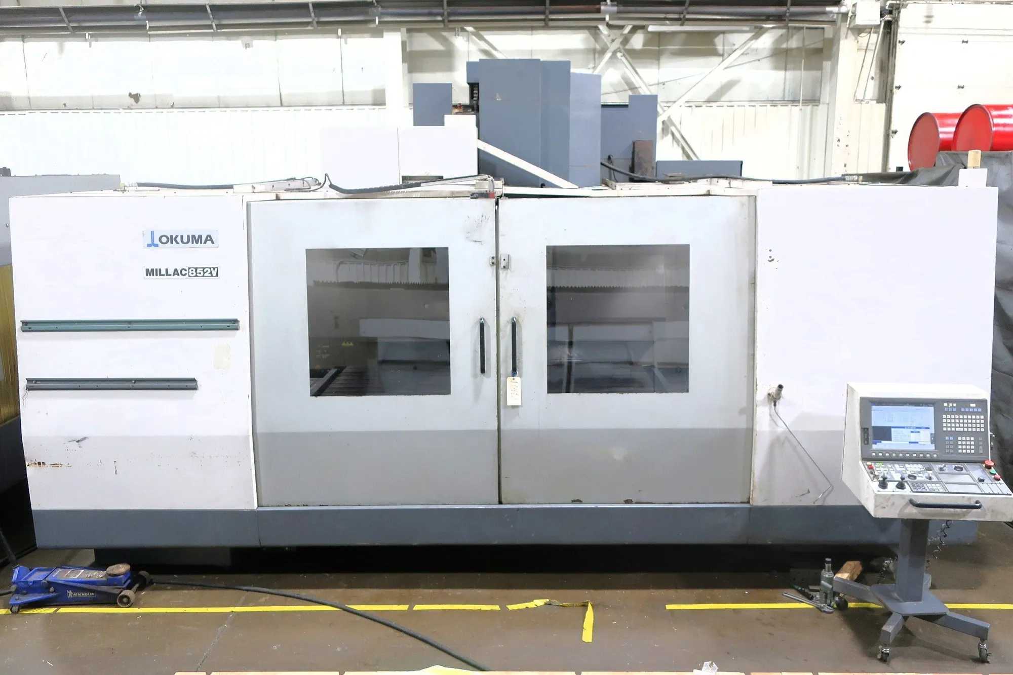 2008 OKUMA MILLAC 852V VMC, 80.7"X33.4"X29.5", 50 TAPER, 30 HP, 6K RPM, 36 ATC, OSP P200M CNC - VERTICAL MACHINING CENTERS