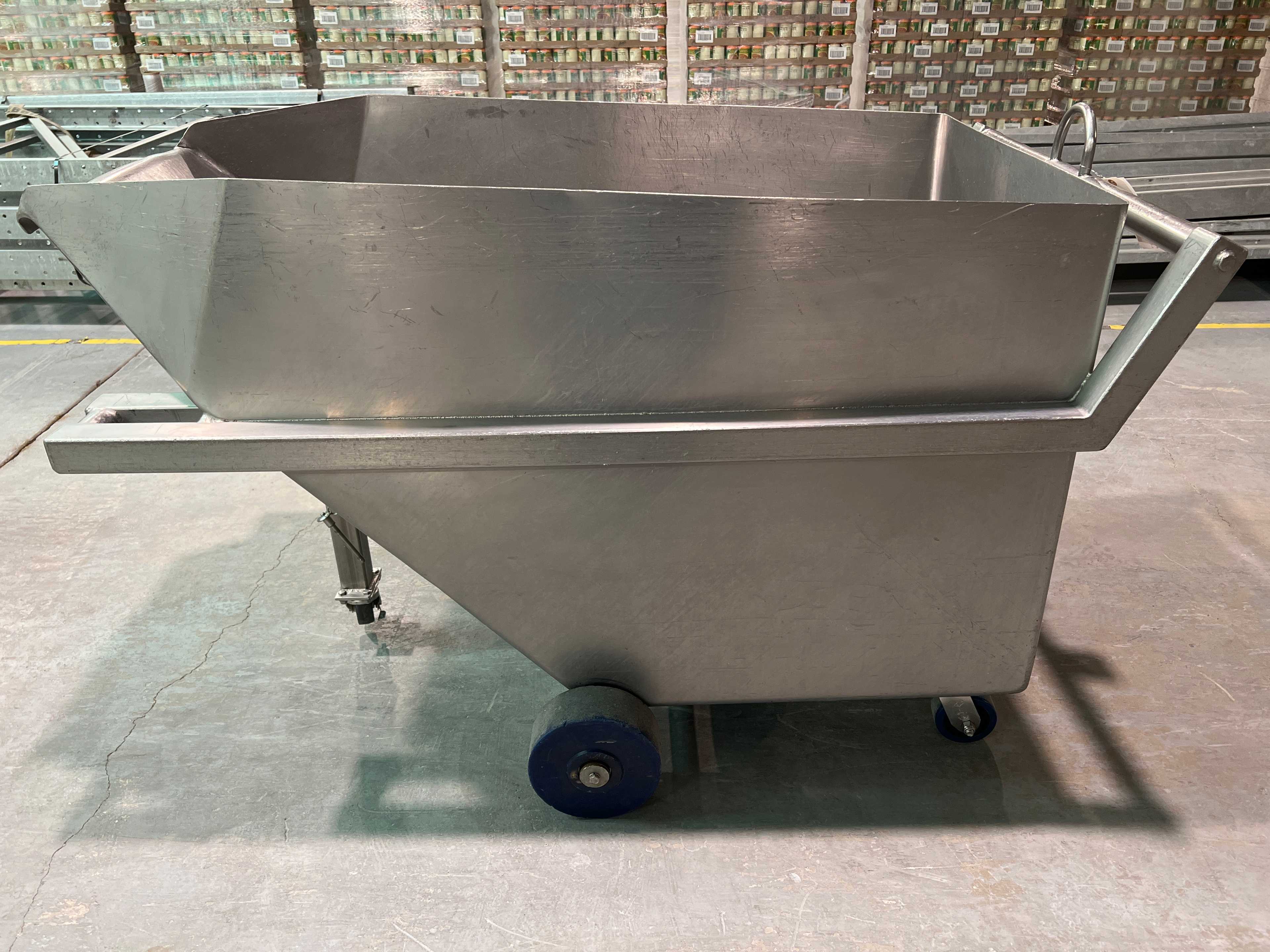 Stainless Steel Dump Cart Hopper - ROLLING CARTS