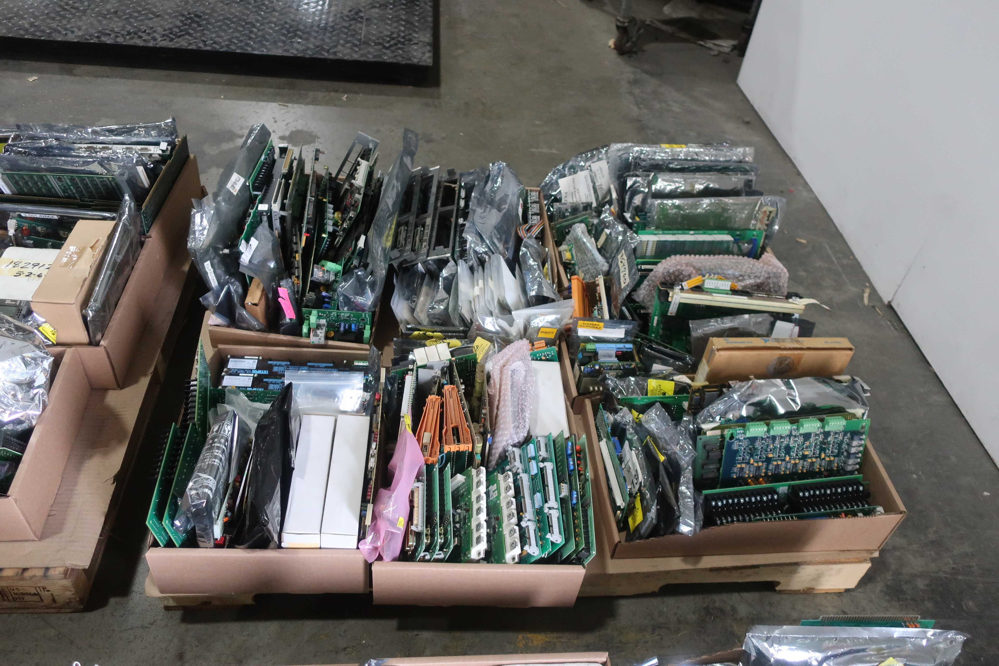 SKU 1762483 - 4 PALLETS OF ASSORTED PCB CIRCUIT BOARDS - PCB CIRCUIT BOARDS