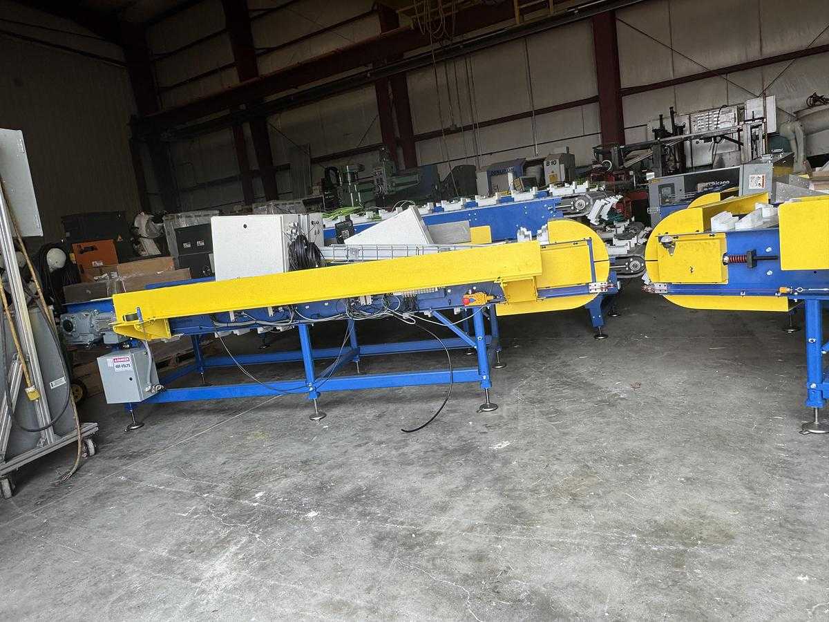 2023 ZETA GROUP MOTORIZED PLASTIC TOP CONVEYOR, 30"W X 137"L, 37 FPM, 3/4 HP, FANUC SYNC - CONVEYORS