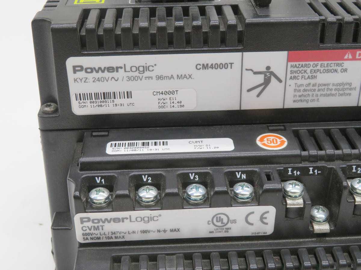 SQUARE D CM4000T POWER MONITOR, 100-277V AC AUX SUPPLY, 50VA AUX POWER, 240-300V AC MEASURE - OPERATOR CONTROLS