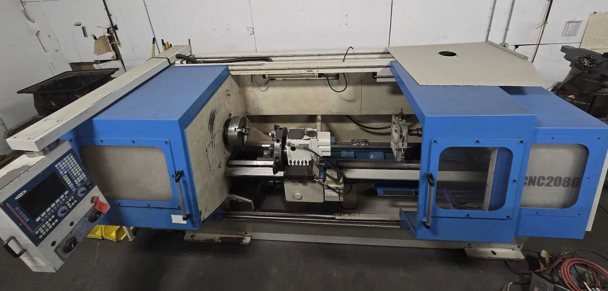 2005 CLAUSING METOSA CNC 2080 FLAT BED CNC LATHE, FAGOR CONTROLS, 20" SWING, 80" CENTERS - CNC LATHES