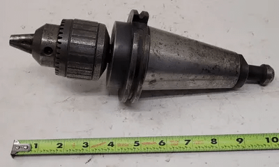 JACOBS 14N BALL BEARING CHUCK 3JT WITH CAT 50 HOLDER, 0-1/2IN CAP - MACHINE TOOLING