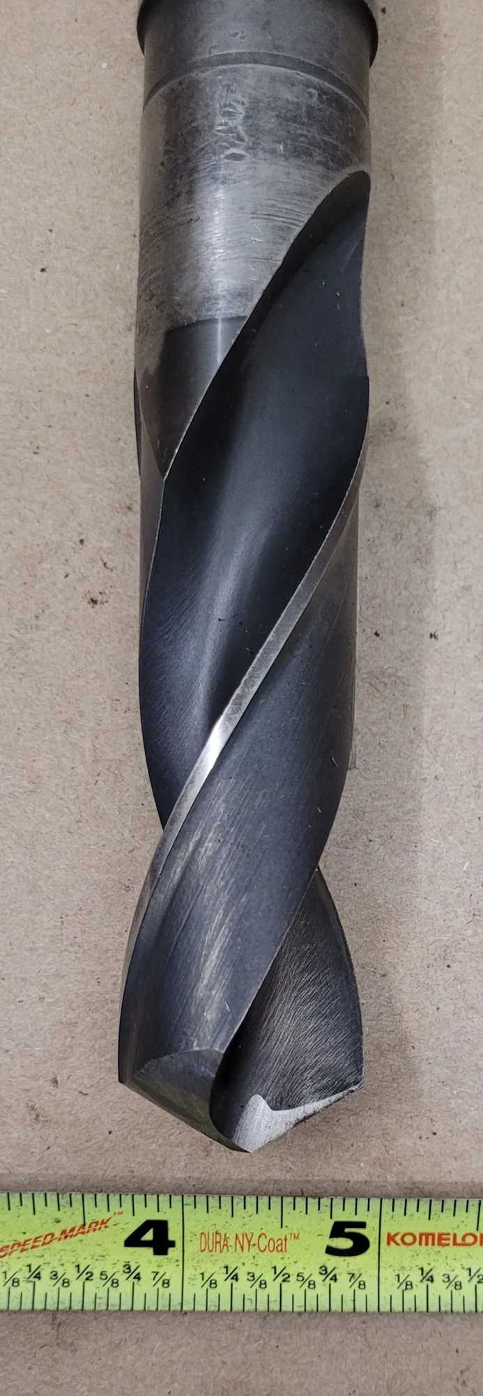 UTD 1-3/16 INCH HSS TWIST DRILL, 4MT SHANK, 10.5 INCH OAL, 5 INCH FLUTE LENGTH - MACHINE TOOLING