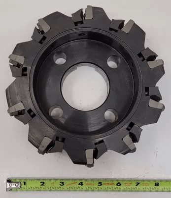 SANDVIK COROMANT INDEXABLE MODUL MILL FACE CUTTER - 8" DIAMETER, 10 INSERTS, 2-1/4" ARBOR - MACHINE TOOLING