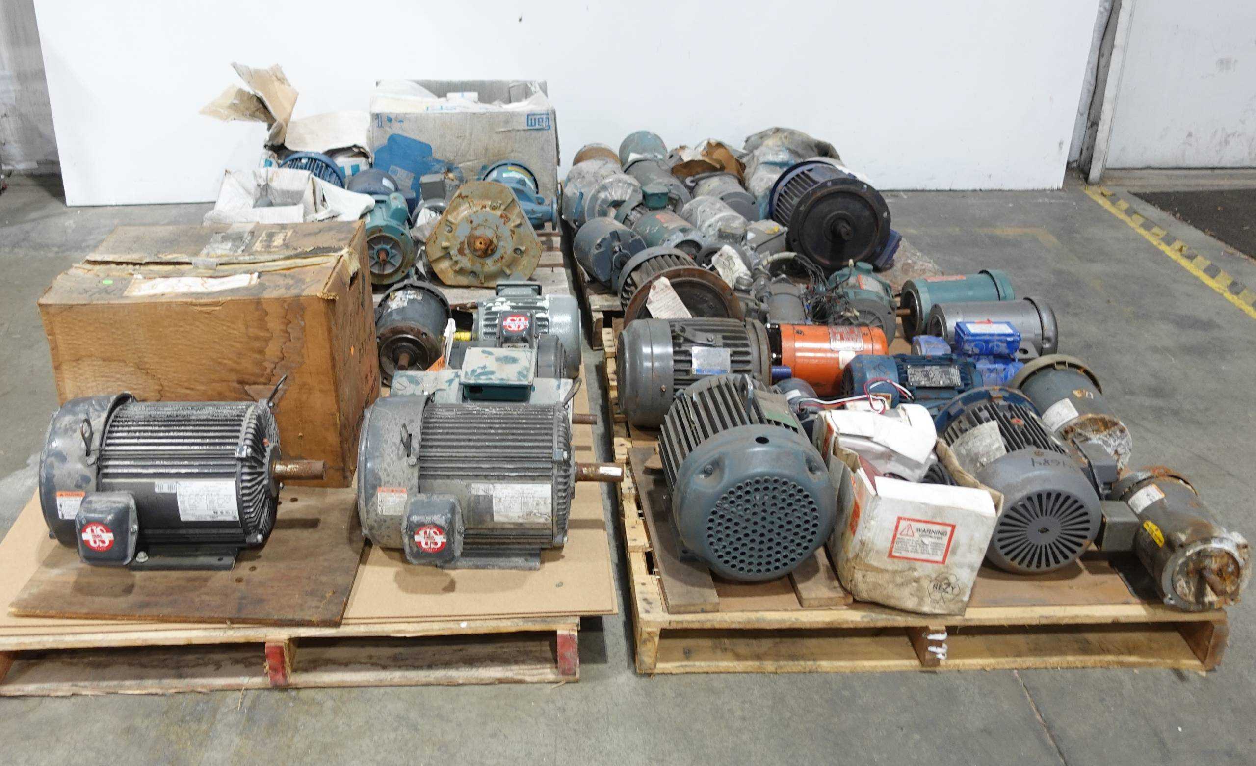 4 PALLETS OF ASSORTED AC MOTORS - AC MOTOR