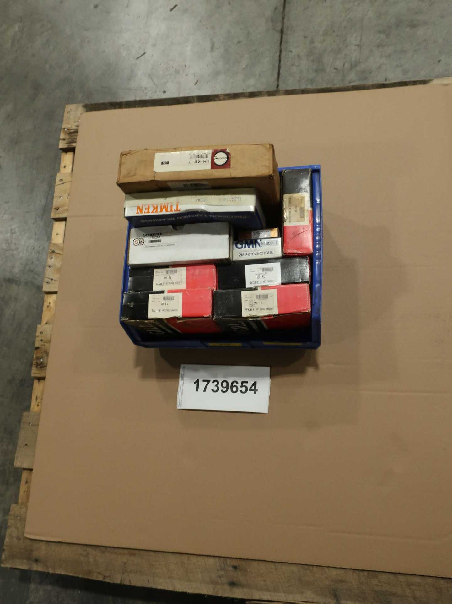 SKU 1739654 - TOTE OF ASSORTED PRECISION BEARINGS, NSK, CONSOLIDATED, TIMKEN, MCGILL, GMO SKU 1739654 - TOTE OF ASSORTED PRECISION BEARINGS, NSK, CONSOLIDATED, TIMKEN, MCGILL, GMO