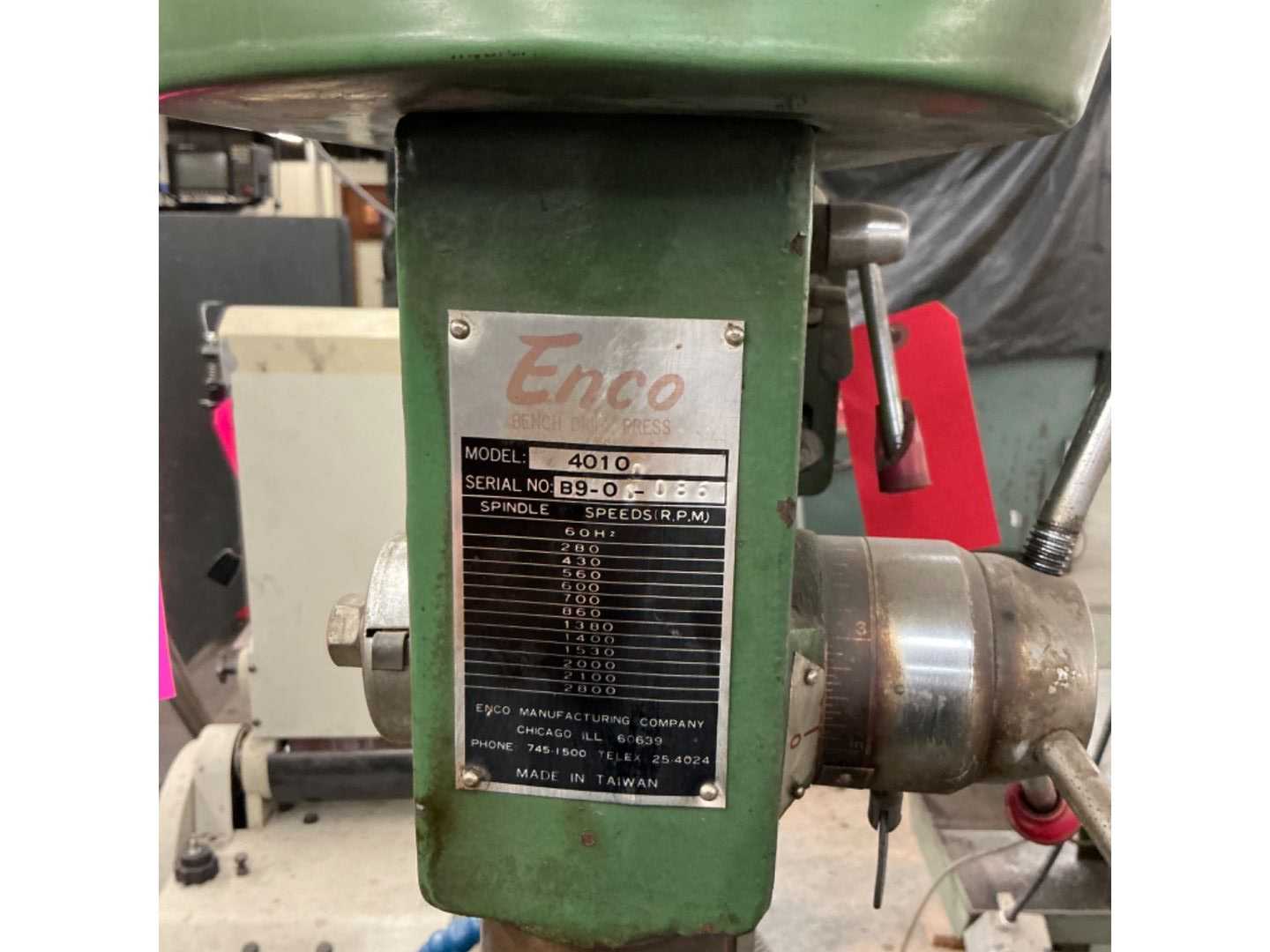 ENCO 4010 UPRIGHT DRILL PRESS - UPRIGHT DRILL PRESS