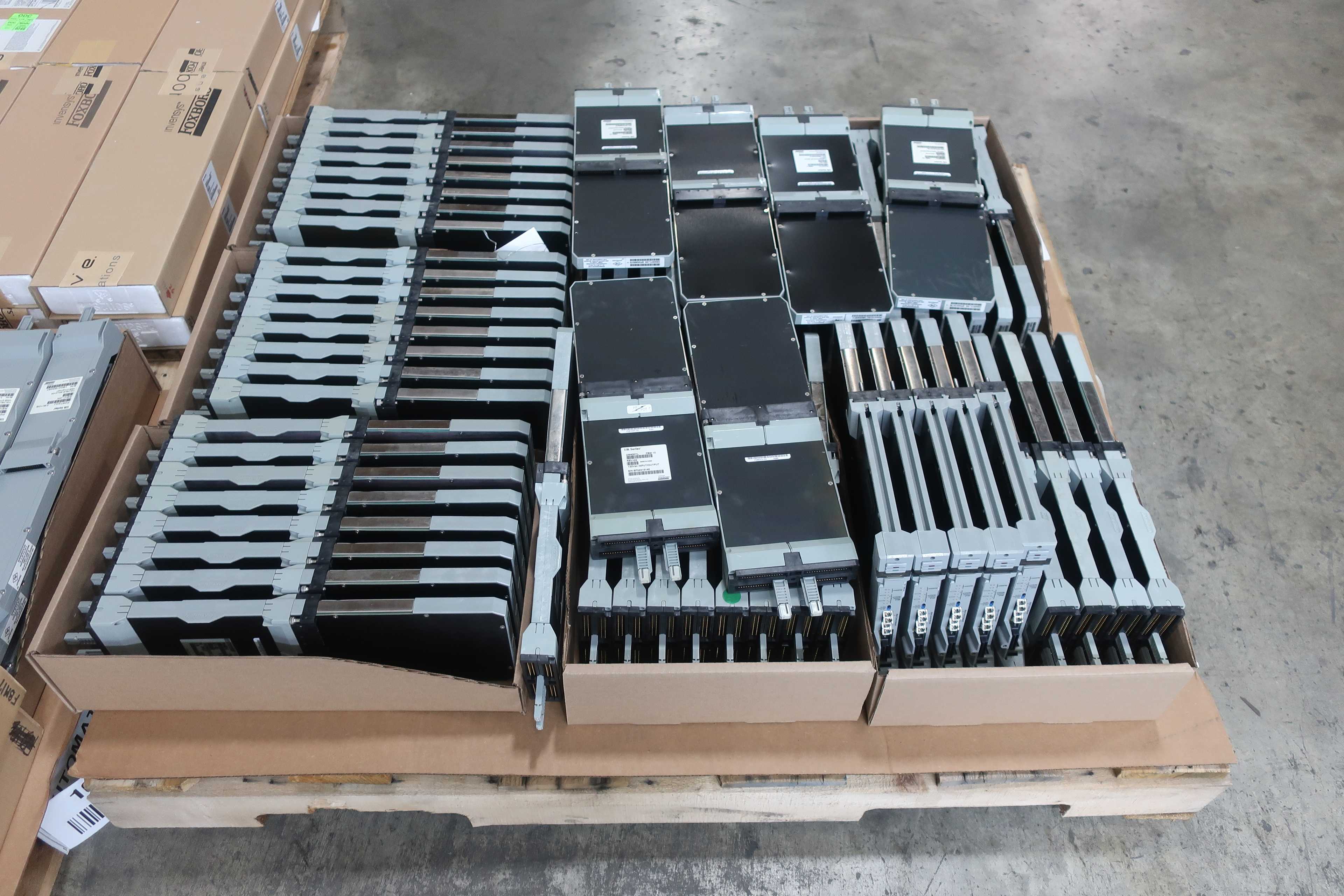 3 PALLETS OF ASSORTED FOXBORO I/A SERIES MODULES - PLC MODULES
