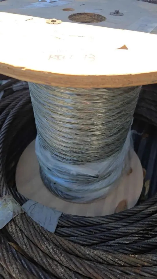 125' SPOOL OF 3/8" STEEL CABLE - undefined