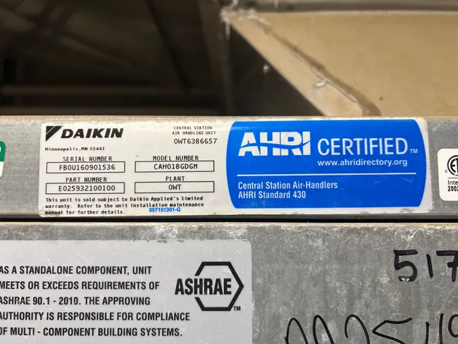 DAIKIN CAH018GDGM AIR HANDLER - undefined