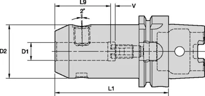 KENNAMETAL HSK63AWN32110M WHISTLE NOTCH ADAPTER - MACHINE TOOLING