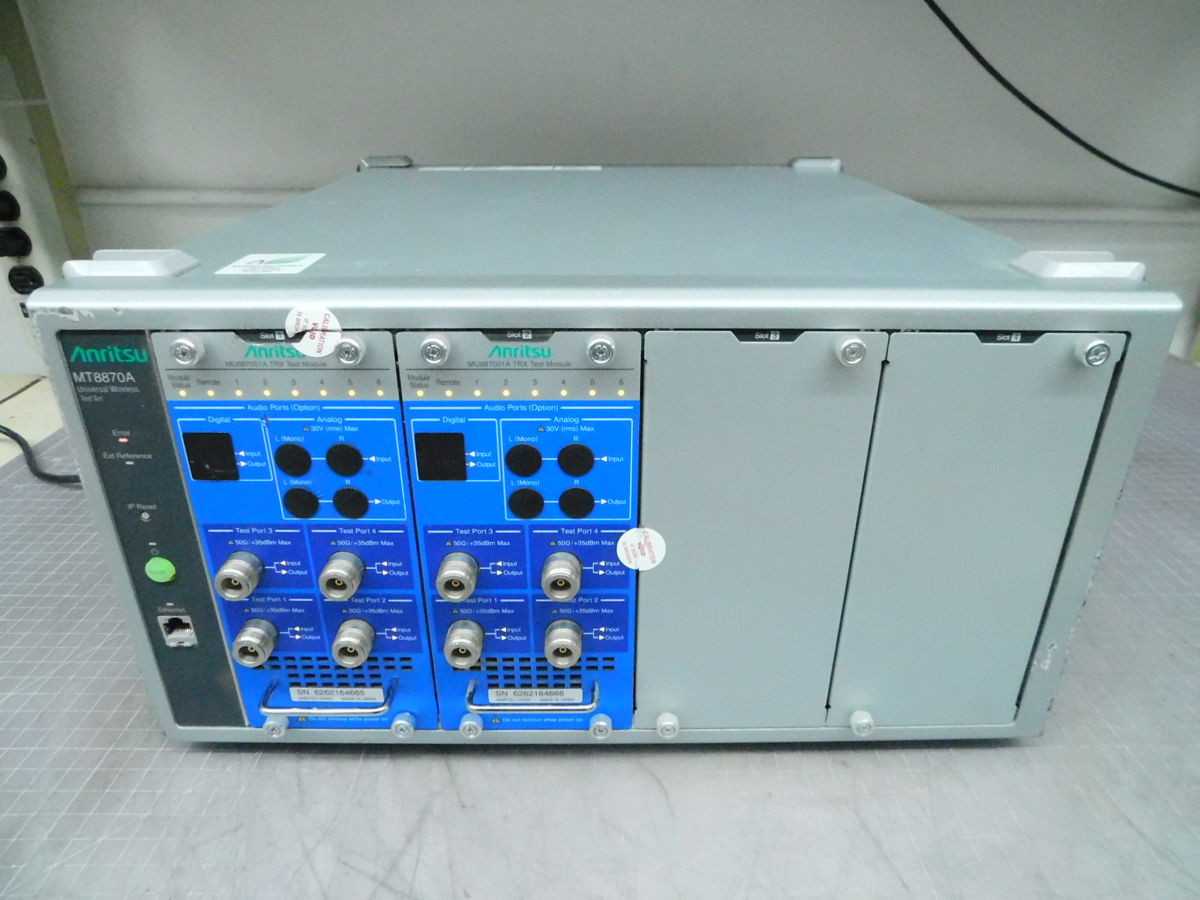 ANRITSU MT8870A, MU887001A OTHER TEST EQUIPMENT, 2 TRX MODULES, 10M-6G FREQ, 120/240 VAC - ELECTRICAL TESTING EQUIPMENT