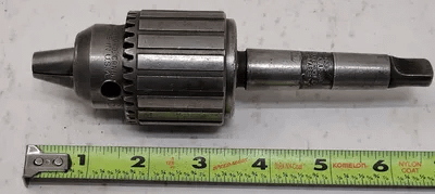 JACOBS 6A – 33 TAPER BALL BEARING CHUCK WITH 2MT JACOBS CHUCK ARBOR (0-1/2IN CAP) - MACHINE TOOLING